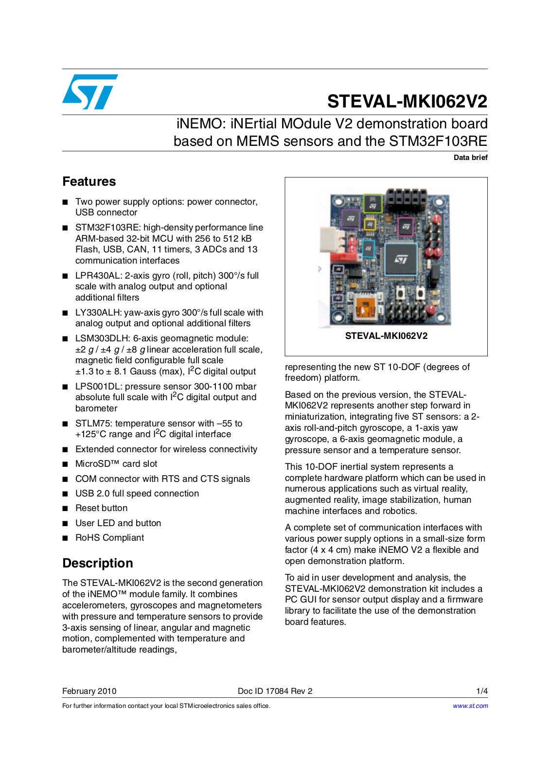 ST MKI062V2 User Manual