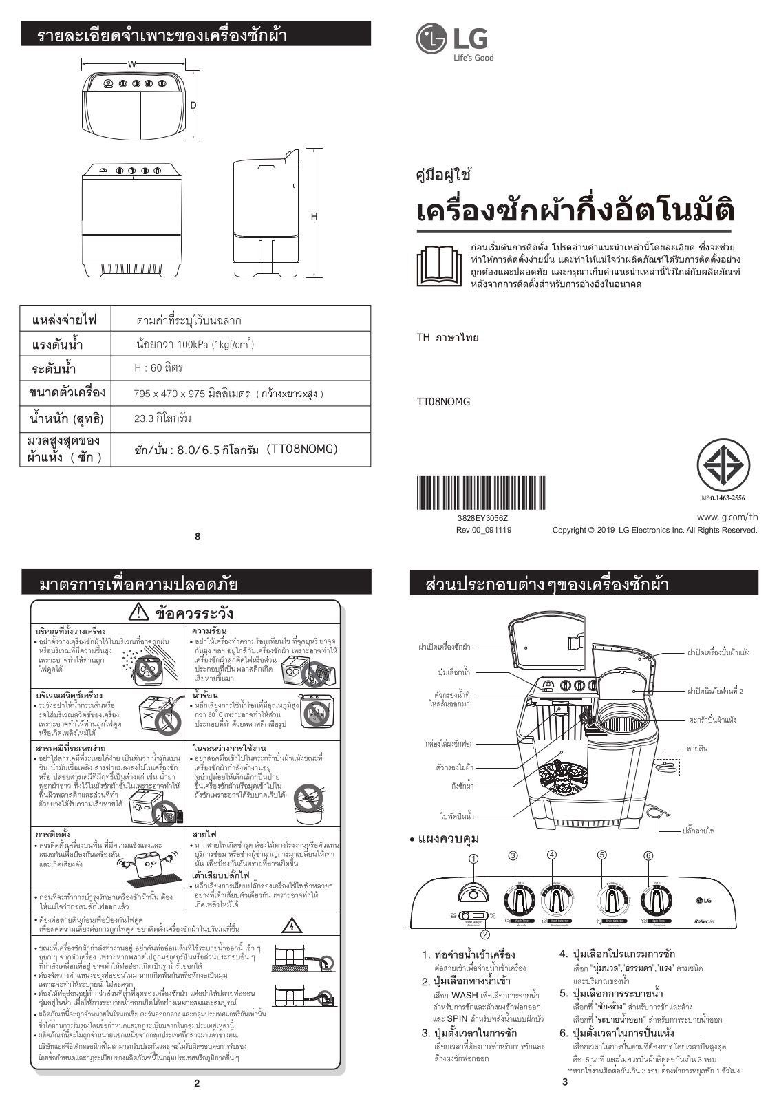 LG TT07NOMG Instruction manual