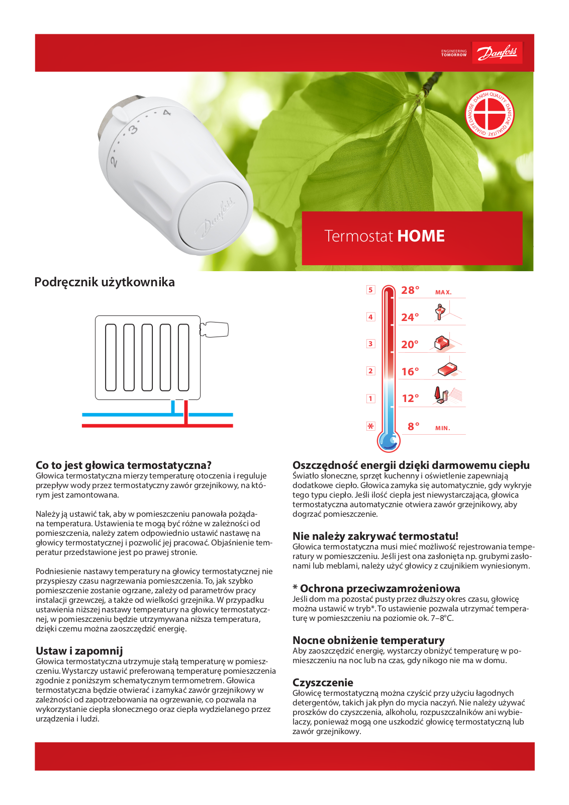 Danfoss Termostat HOME Installation guide