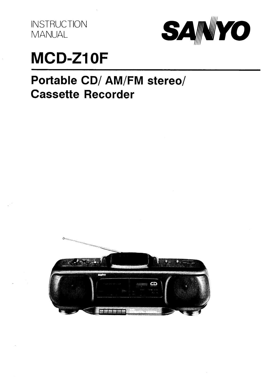 Sanyo MCD-Z10F Instruction Manual