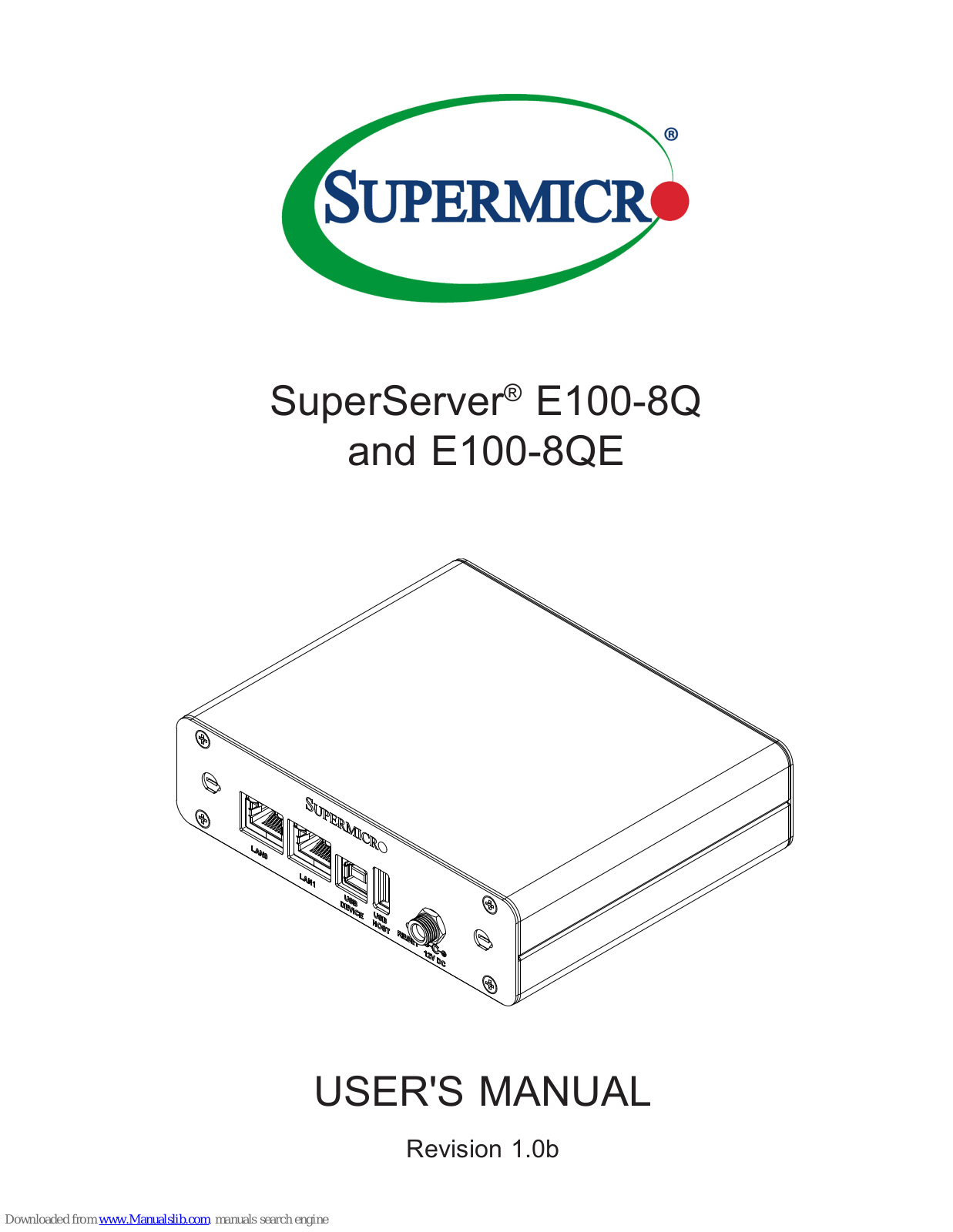 Supermicro SuperServer E100-8Q, SuperServer E100-8QE User Manual