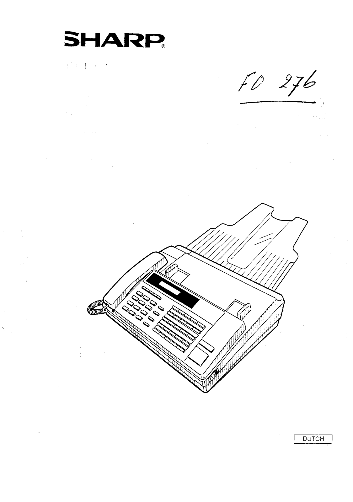 Sharp FO-276 User Manual