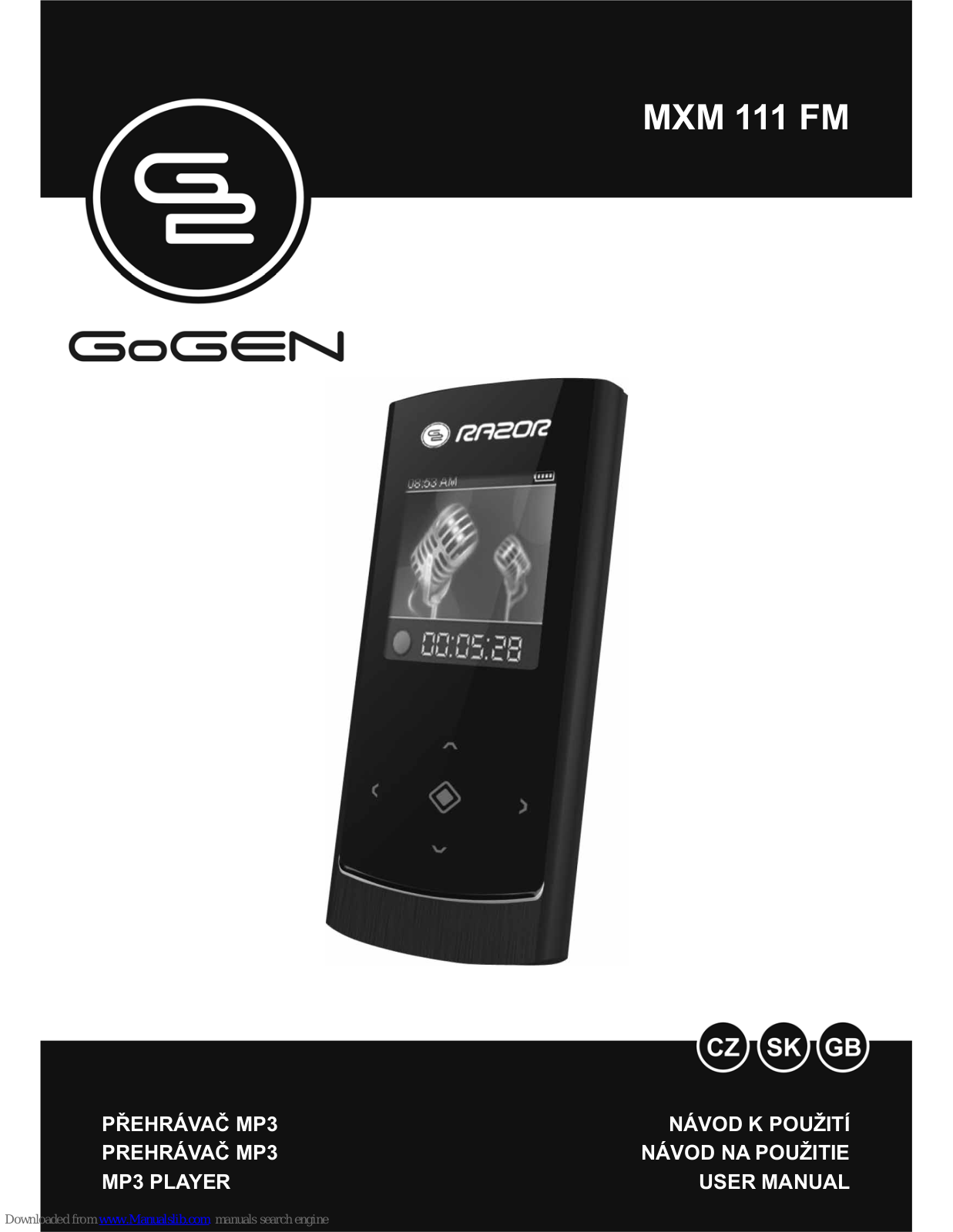 Gogen MXM 111 FM User Manual