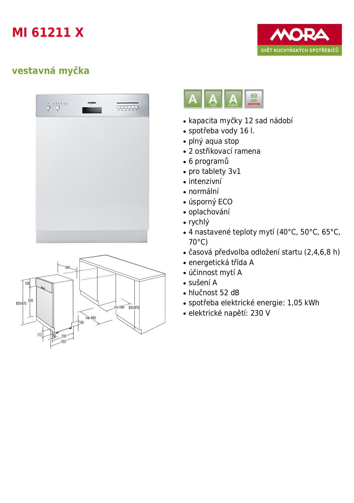 Mora MI 61211 X User Manual