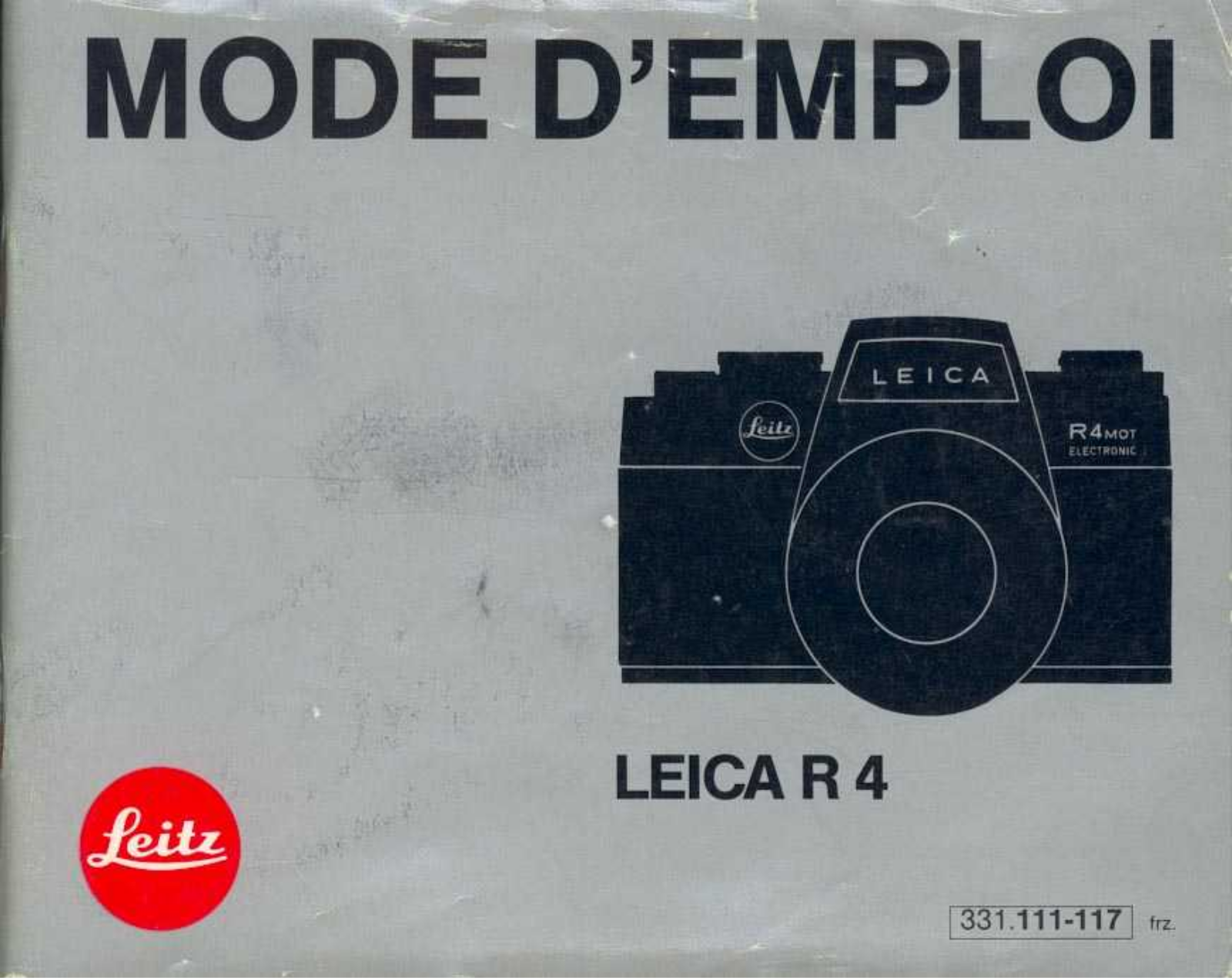 LEICA R4 Instruction Manual