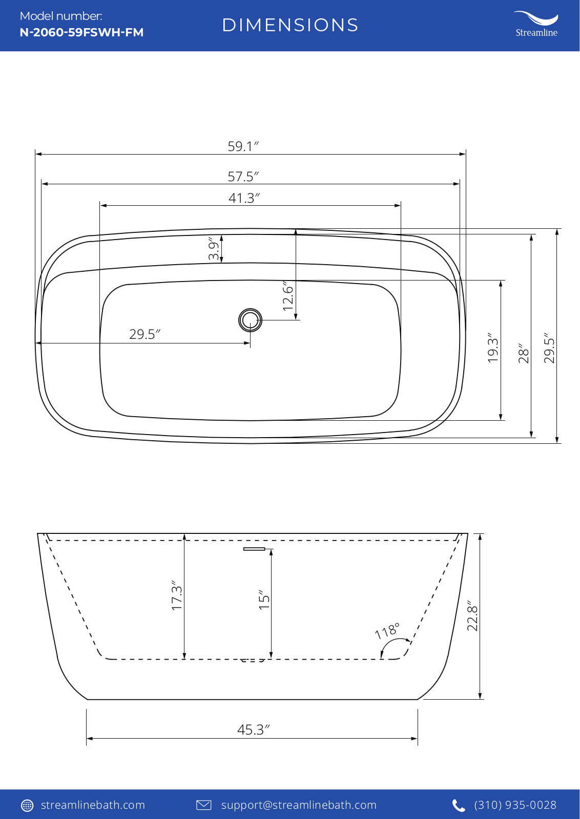 Streamline Bath SLBH6228 Specifications - ManualMachine.com