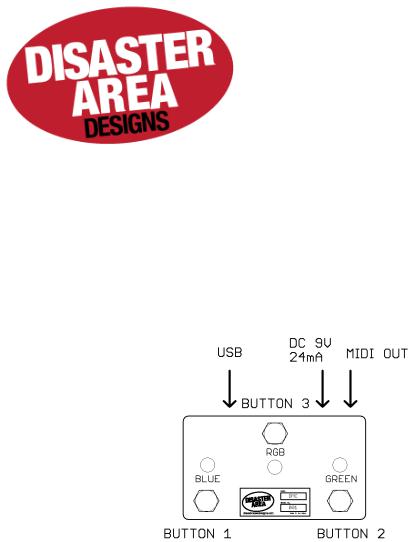Disaster Area Designs DMC-3, DMC-3XL, DMC-4 Operation Manual