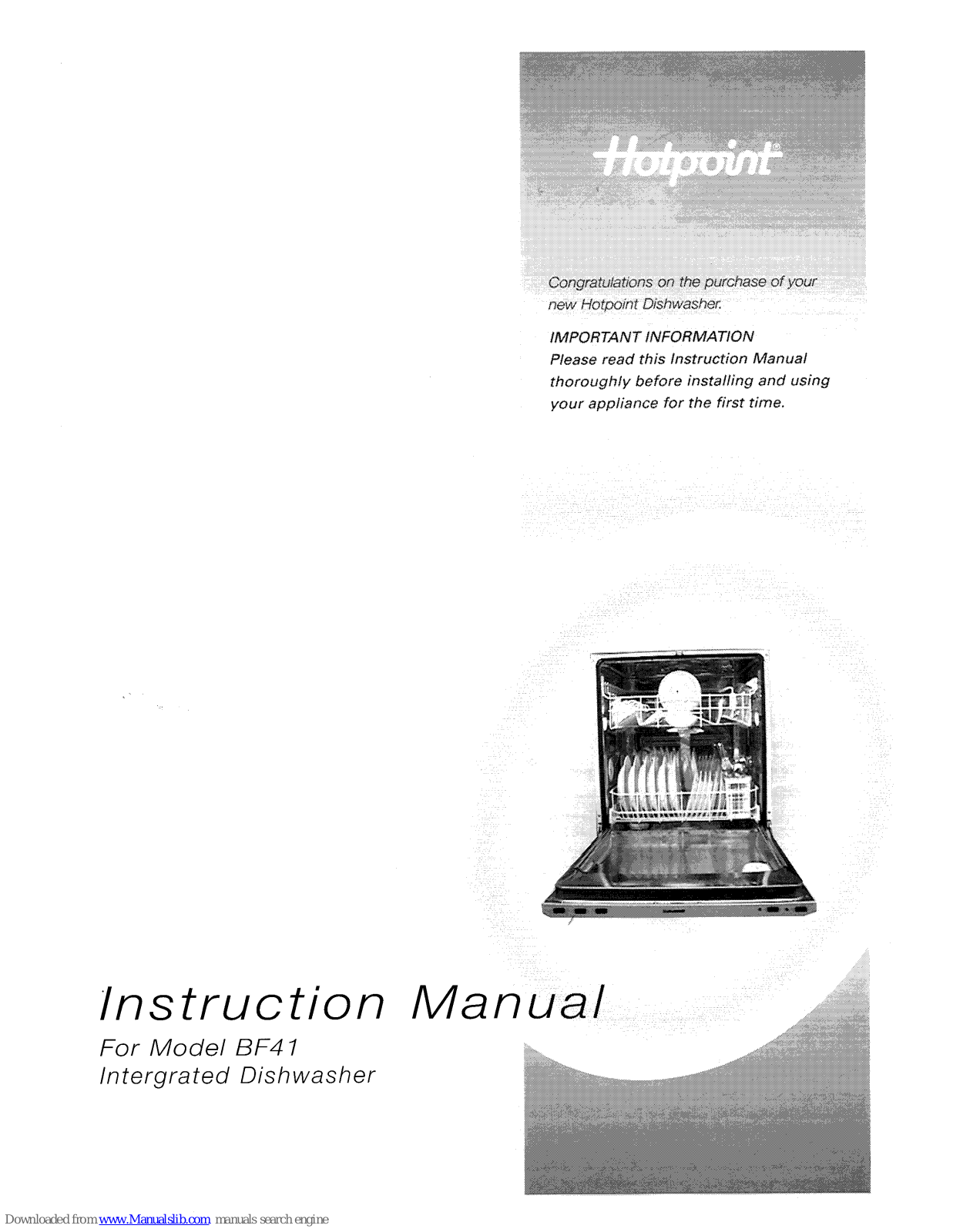 Hotpoint BF41 Instruction Manual