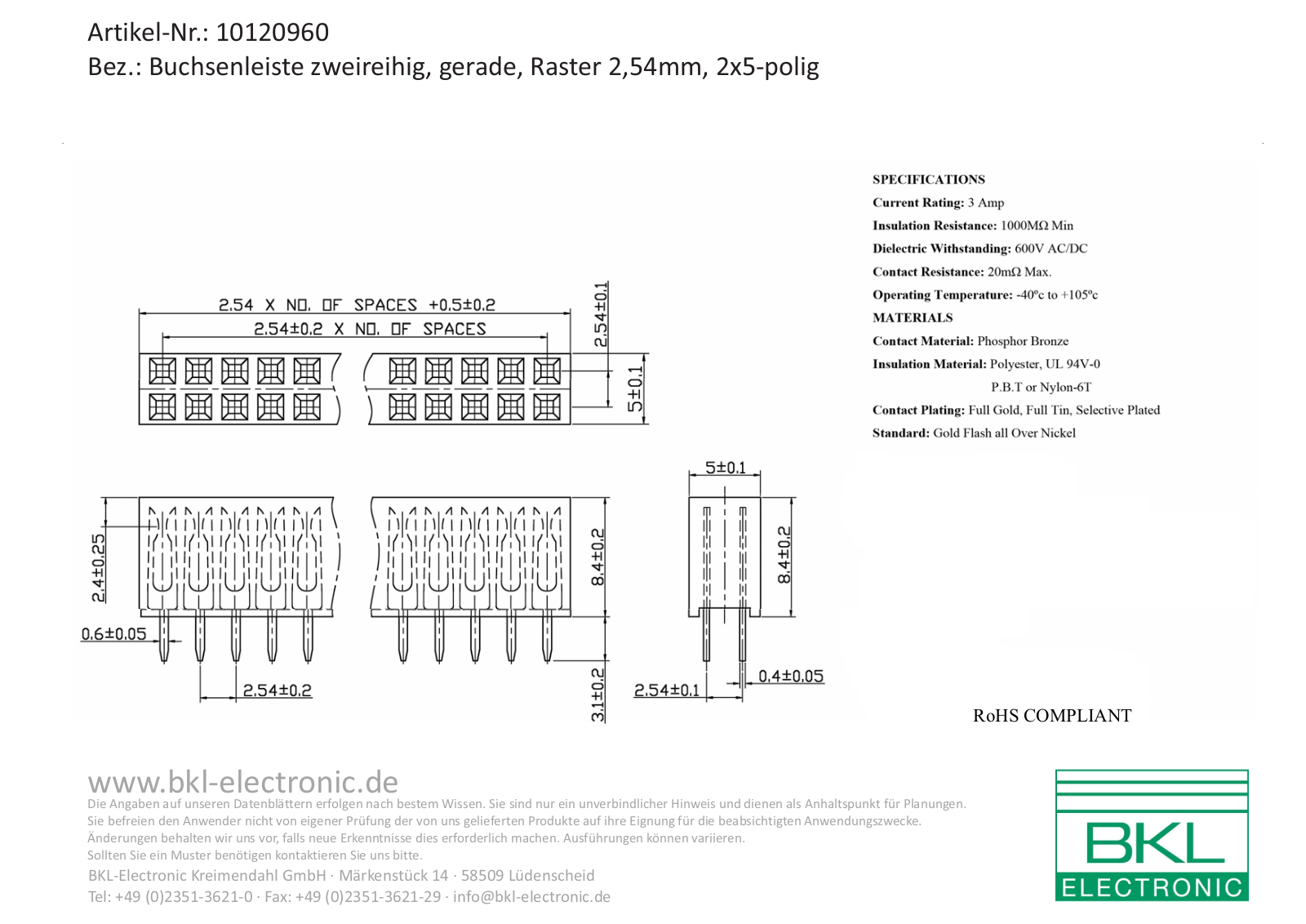 BKL BKL 10120960 Datasheet - ManualMachine.com