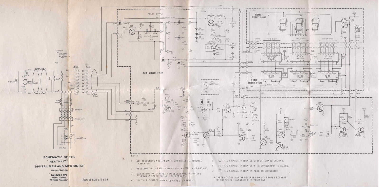 Heath Company CI-1078 Schematic