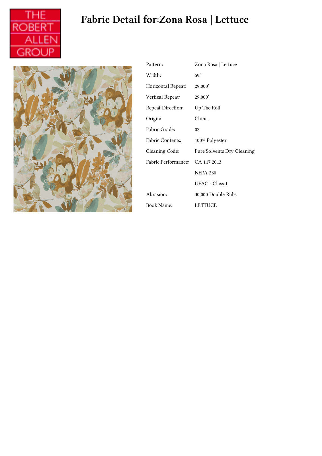 Robert Allen RALF1470 Specifications - ManualMachine.com