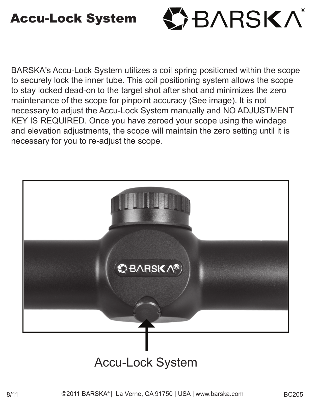 BARSKA ACCU User Manual