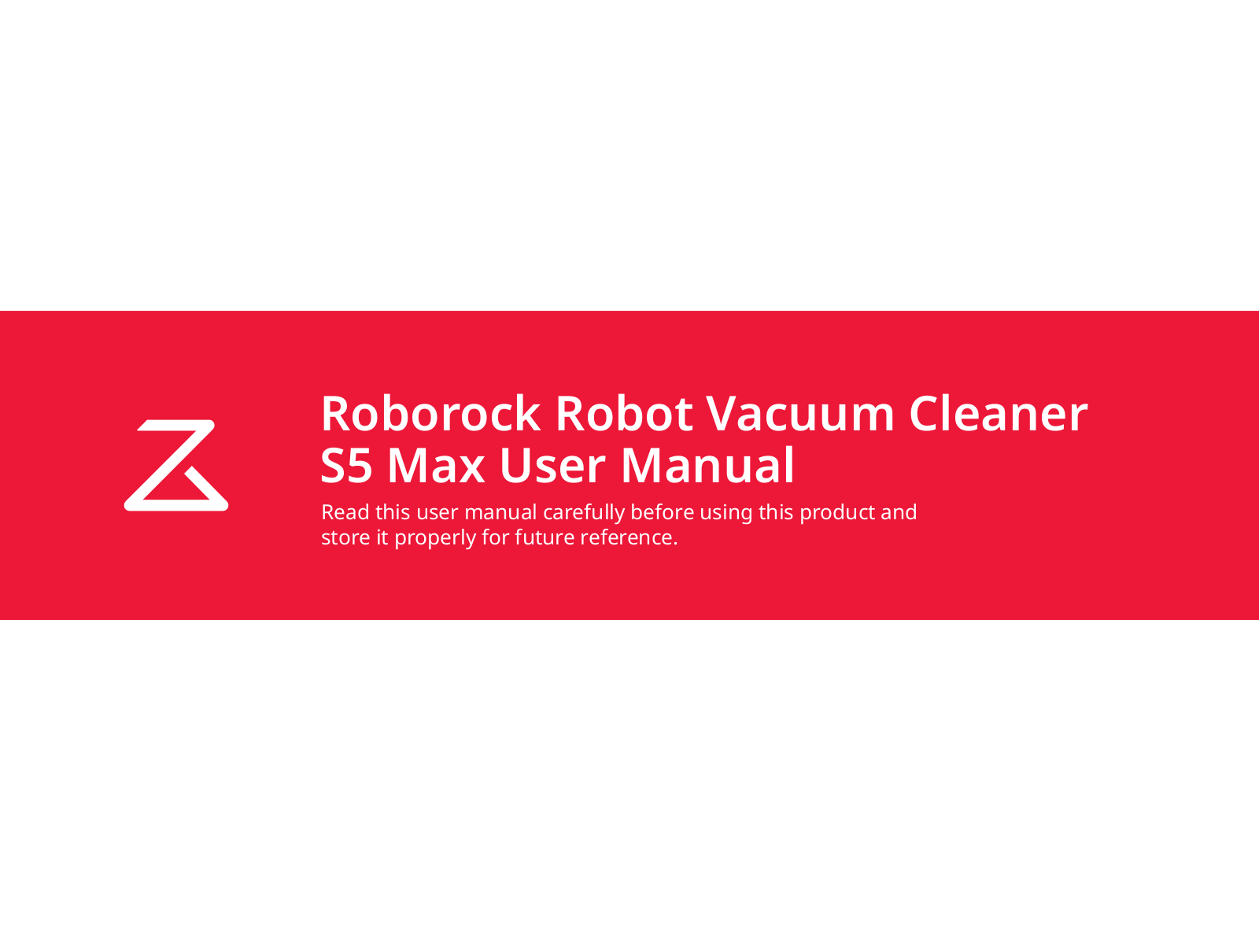 Roborock S5 Max User Manual