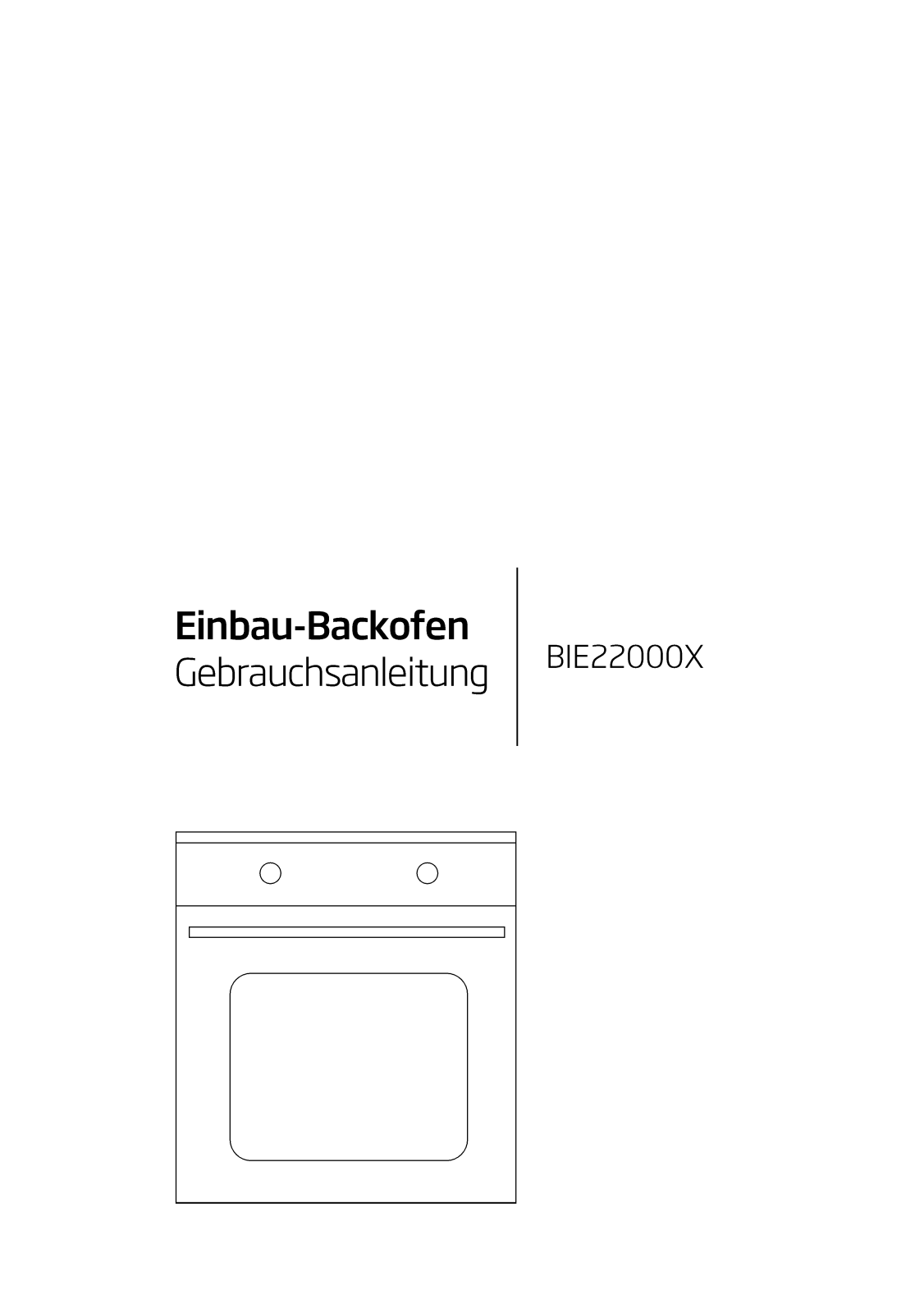 Beko BIE 22000 X operation manual