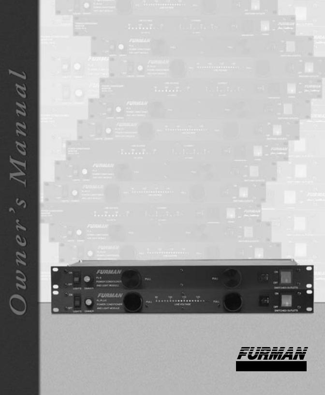 Furman PL8, PL PLUS Manual
