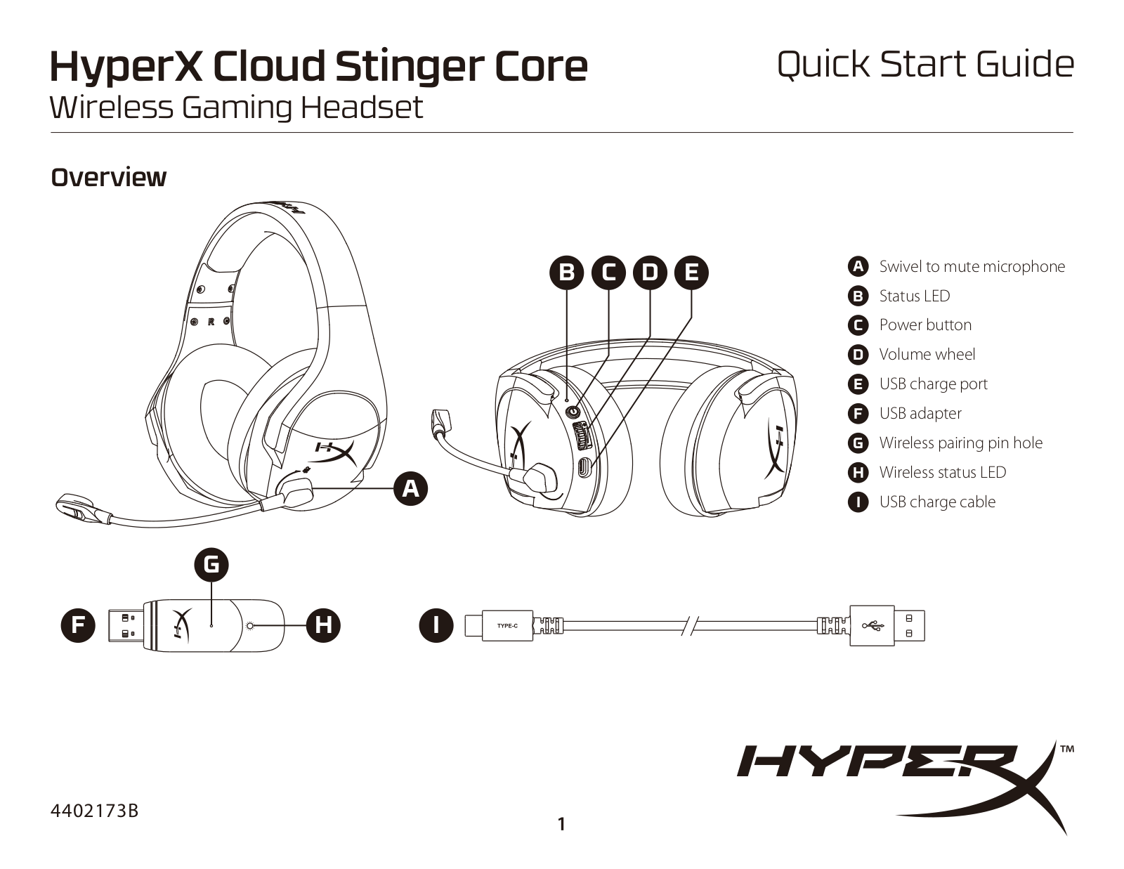 HyperX Cloud Stinger Core Quick Start Guide