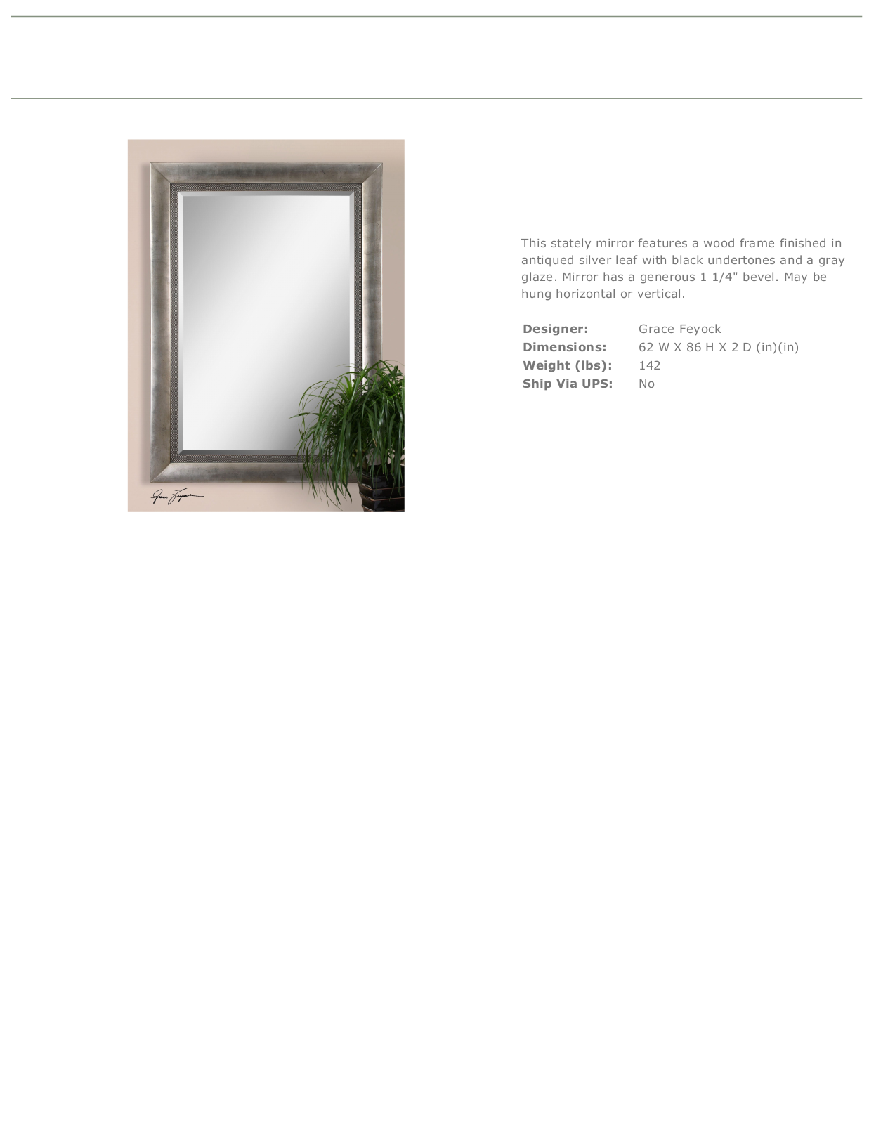 Uttermost W003163415 Specifications - ManualMachine.com