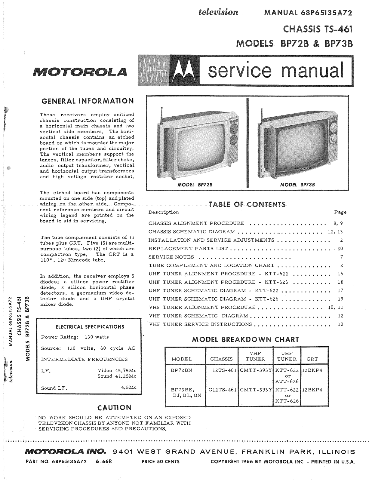 Moth Audio BP-72-B, BP-73-B Service manual