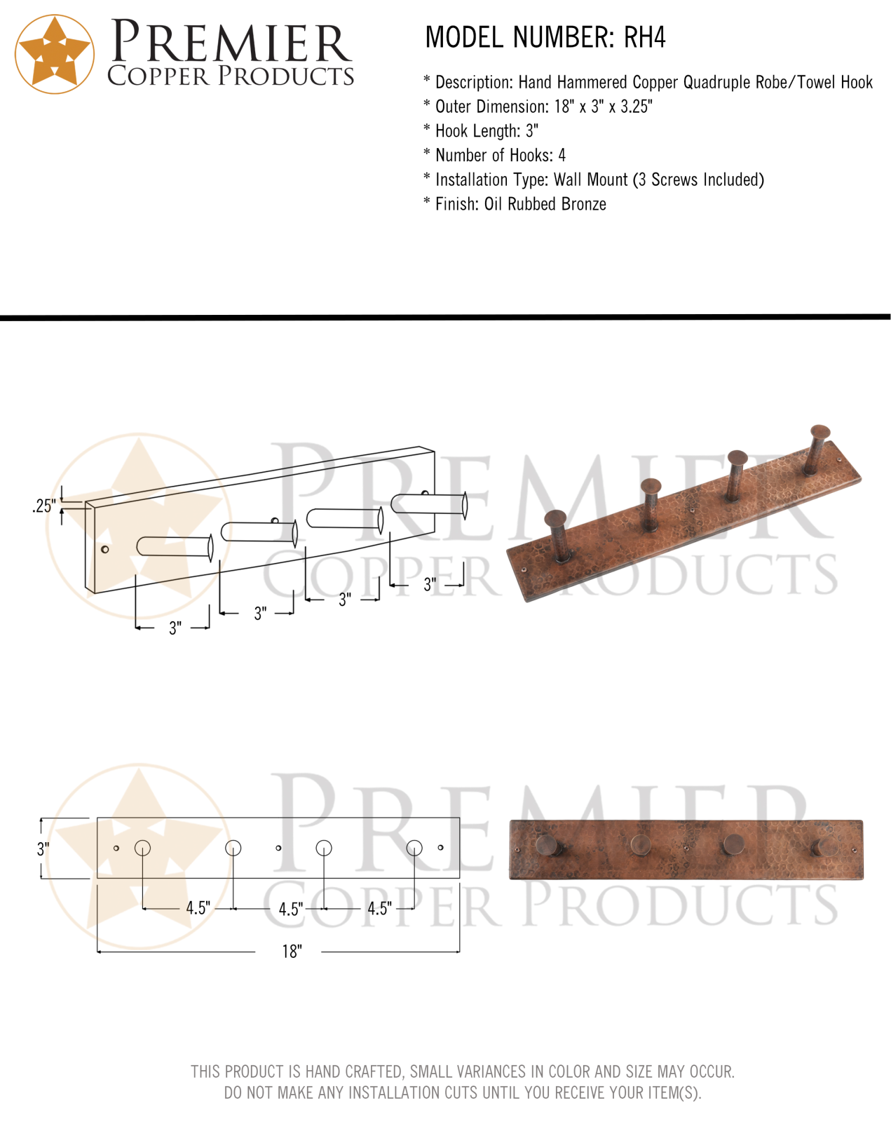Premier Copper Products IER1419 Specifications - ManualMachine.com