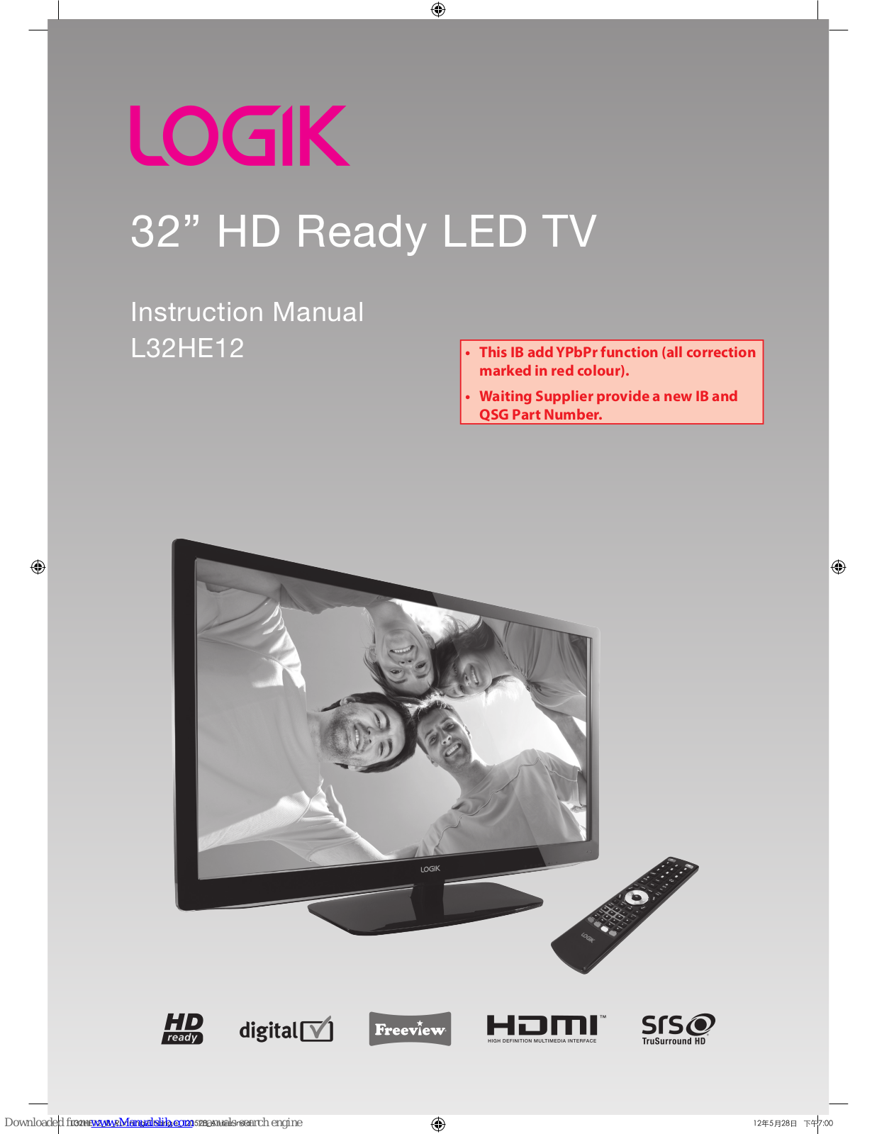 Logik L32HE12 Instruction Manual