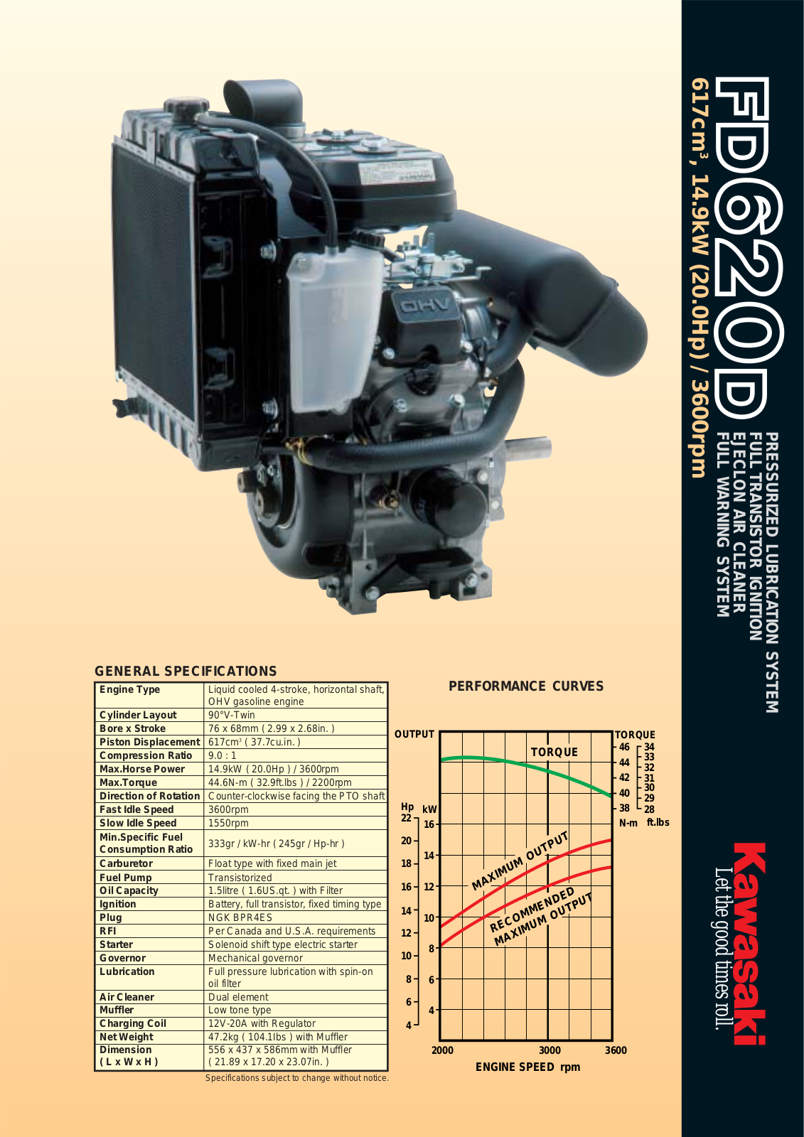 Kawasaki FD620D Manual