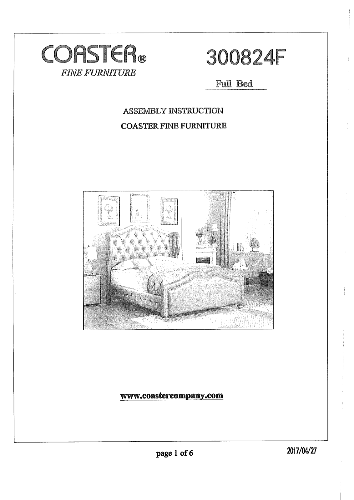 Coaster 300824F Assembly Guide - ManualMachine.com
