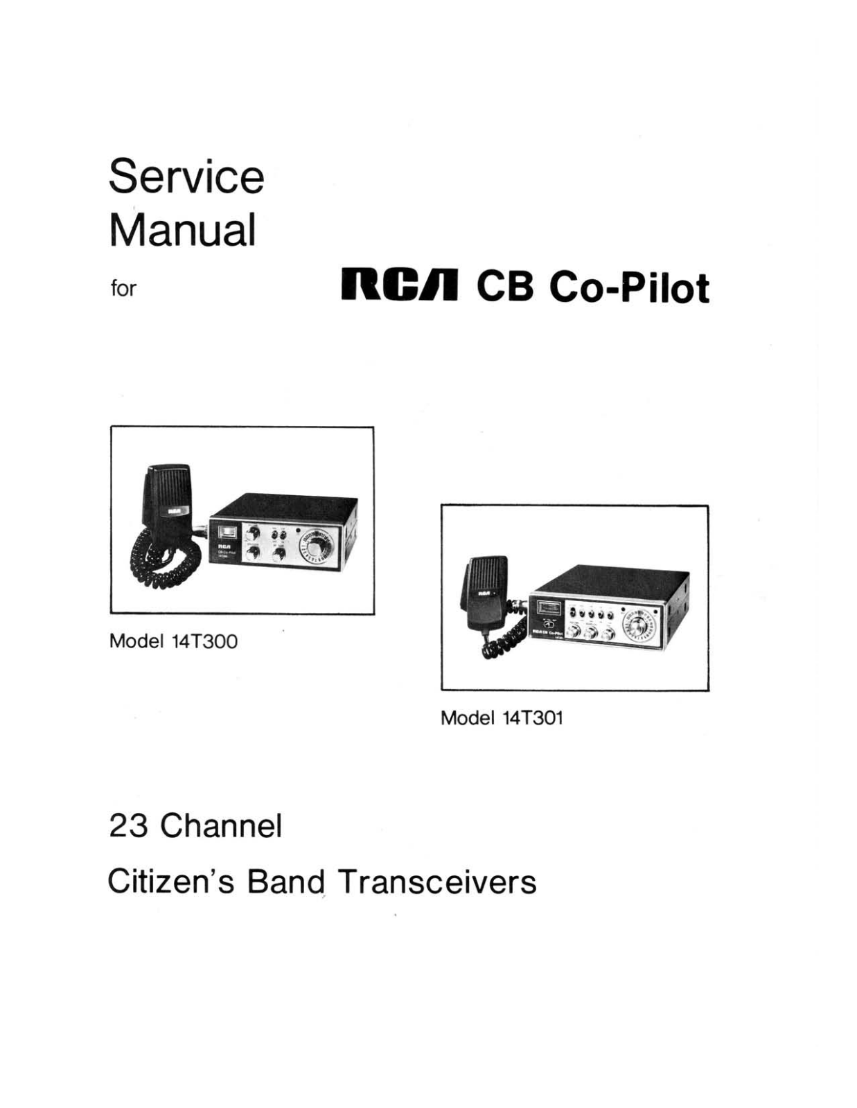 RCA 14t300 Service Manual