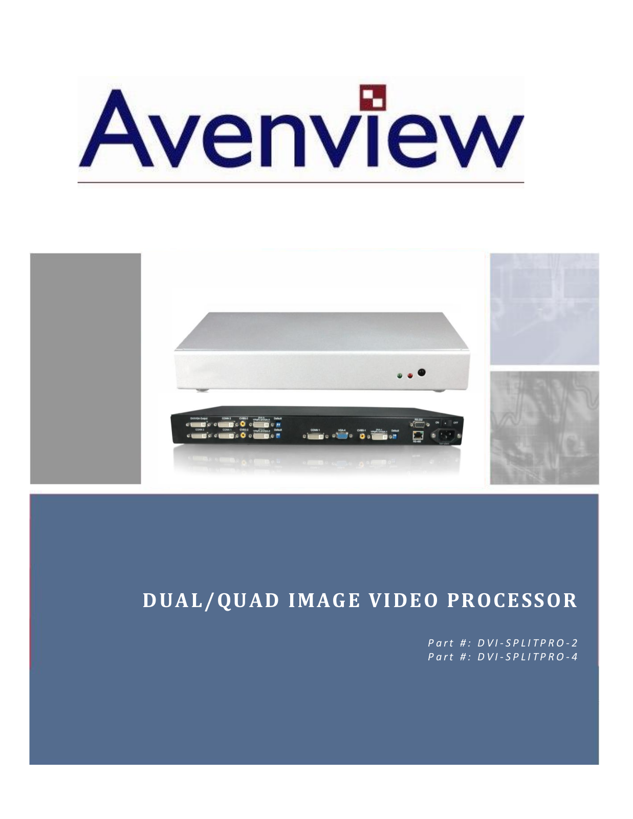 Avenview DVI-SPLITPRO-2, DVI-SPLITPRO-4 User Manual