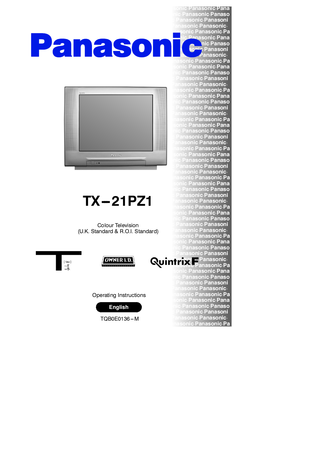 Panasonic TX-21PZ1 User Manual