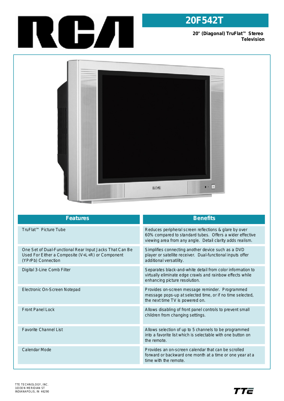 RCA 20F542T User Manual