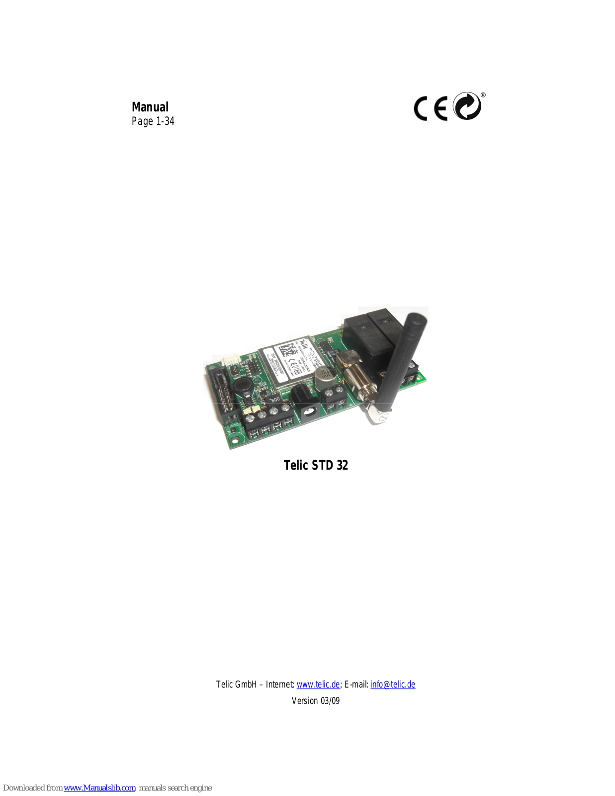 Telic STD 32 User Manual