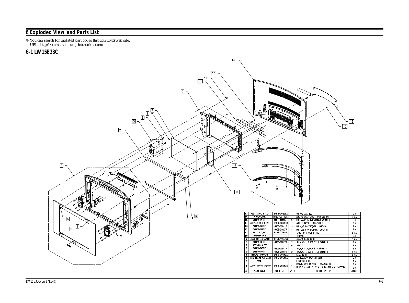 Samsung LW17E34C Schematics