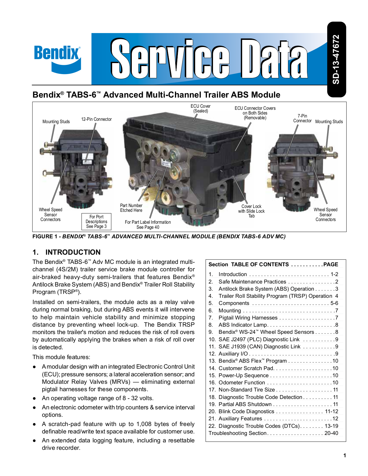 Bendix Commercial Vehicle Systems TABS-6 User Manual