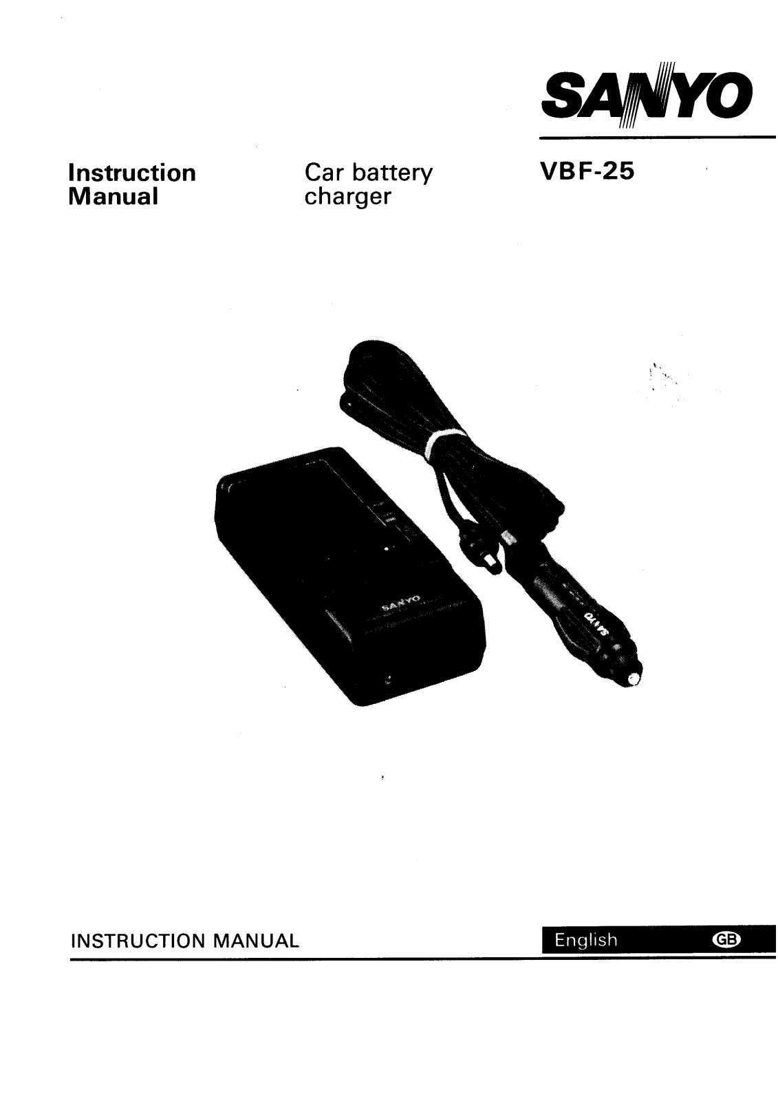 Sanyo VBF-25 Instruction Manual