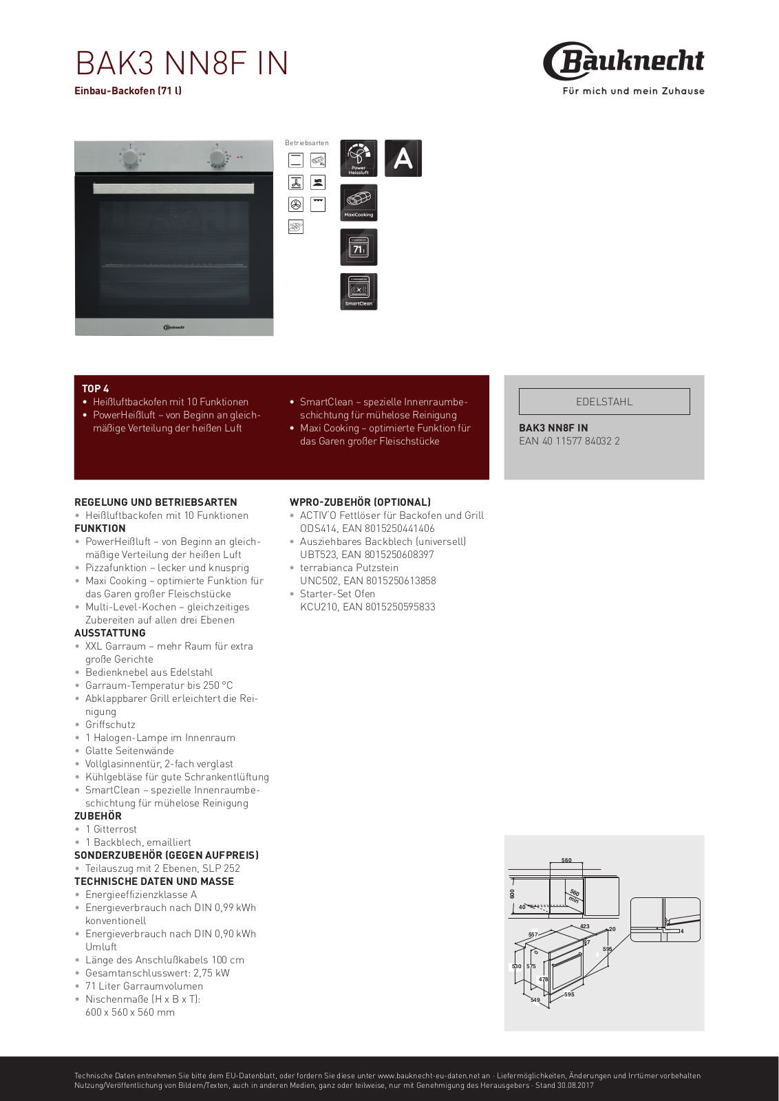 Bauknecht BAK3 NN8F IN User Manual