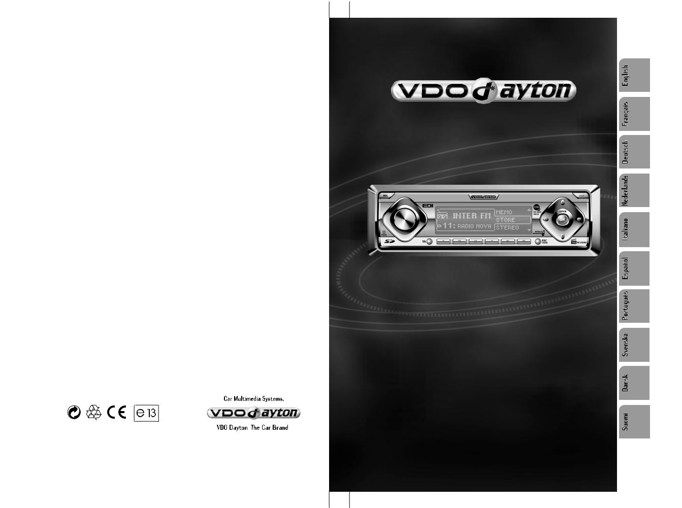 Vdo dayton CD 2604 MP3 Manual