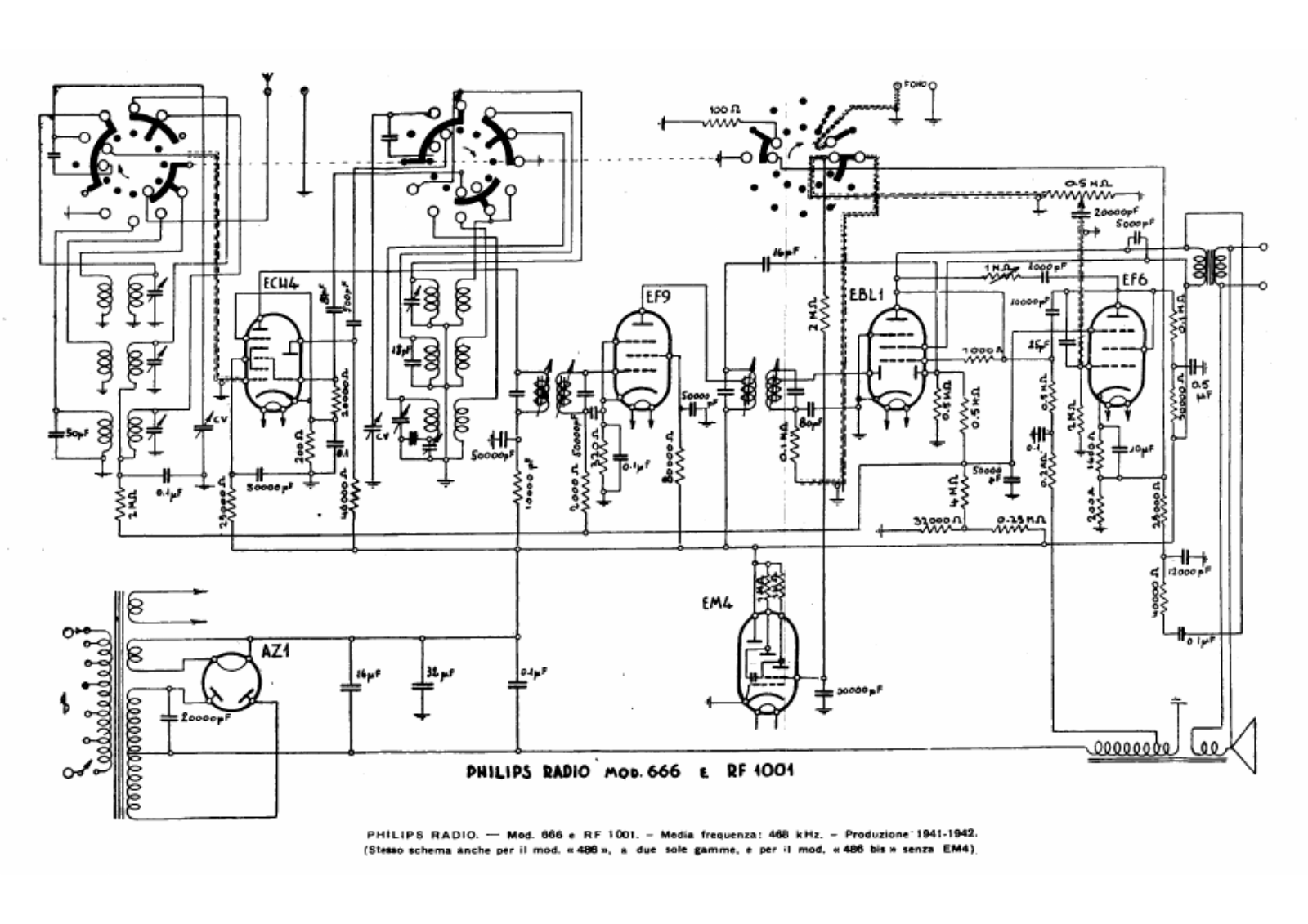 Philips rf1001 schematic