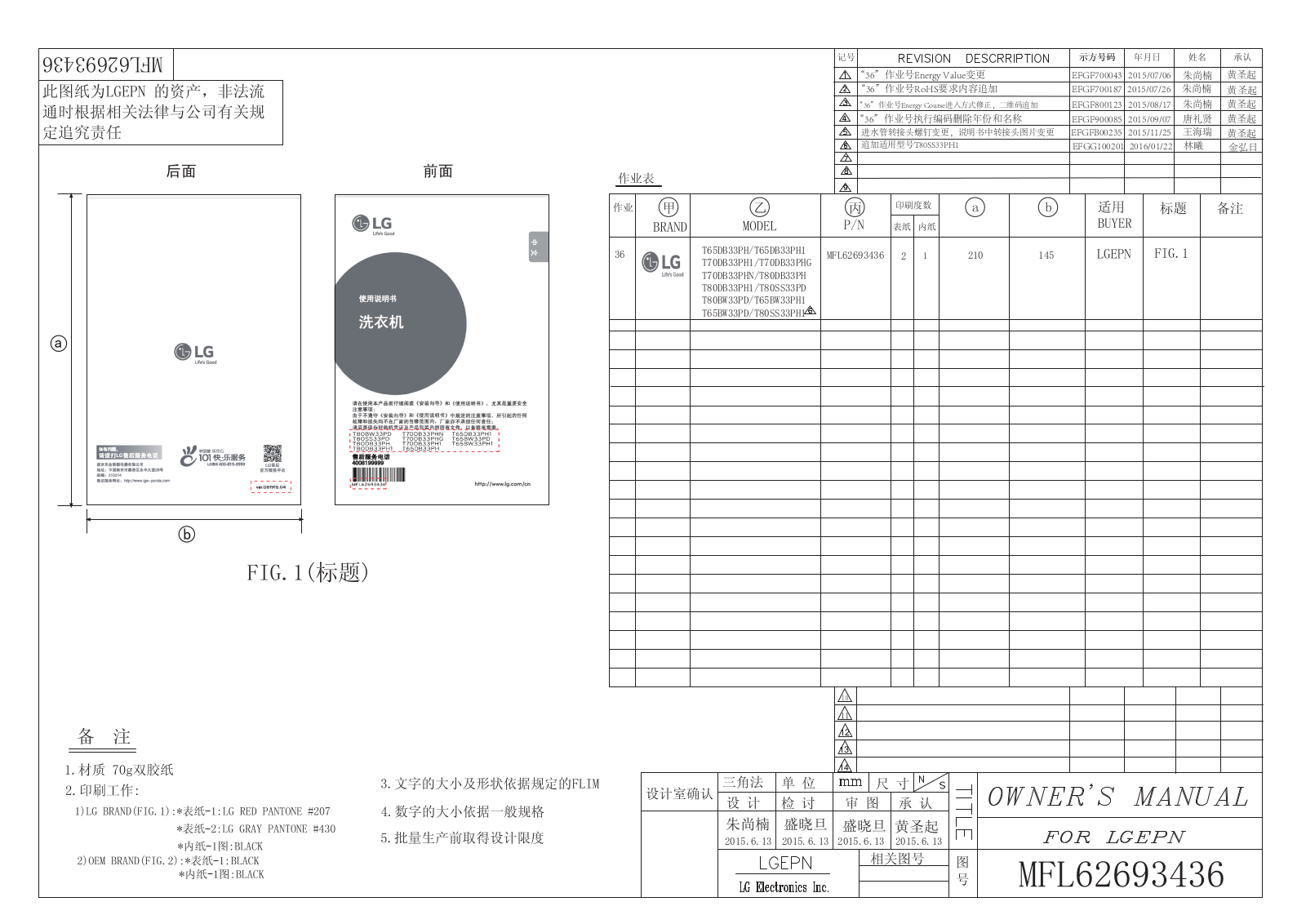 LG T65BW33PH1 Users guide