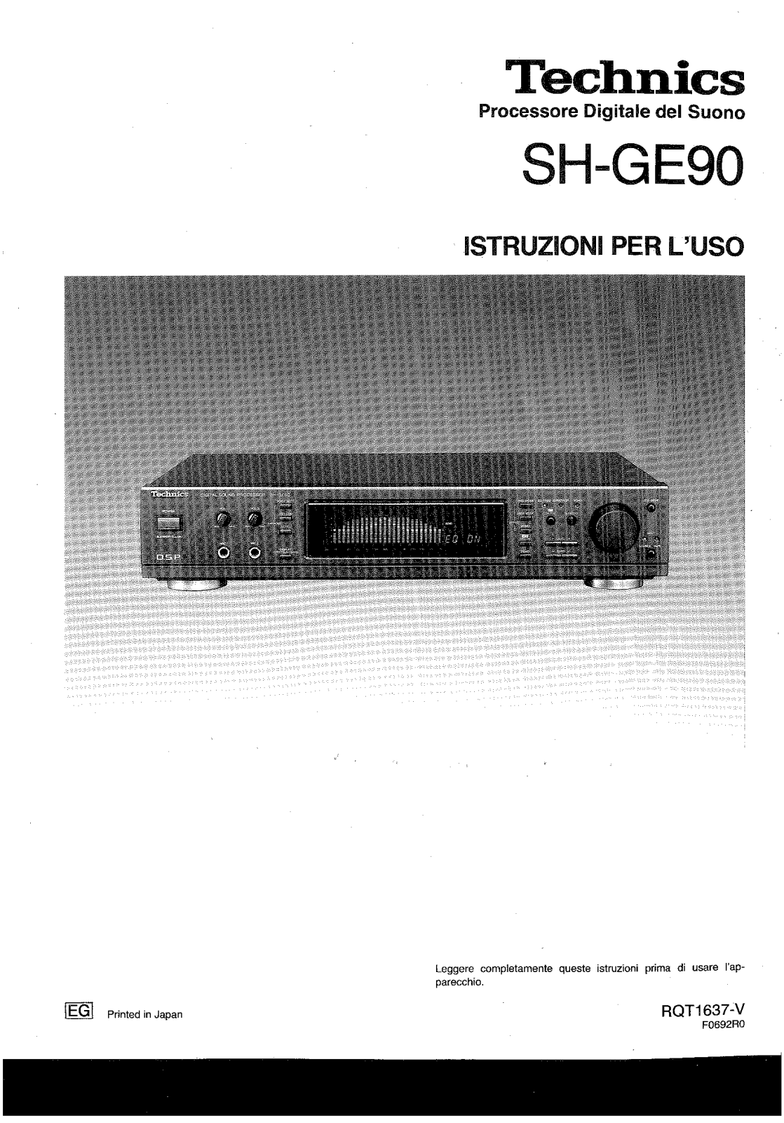 Technics SH-GE90 User Manual