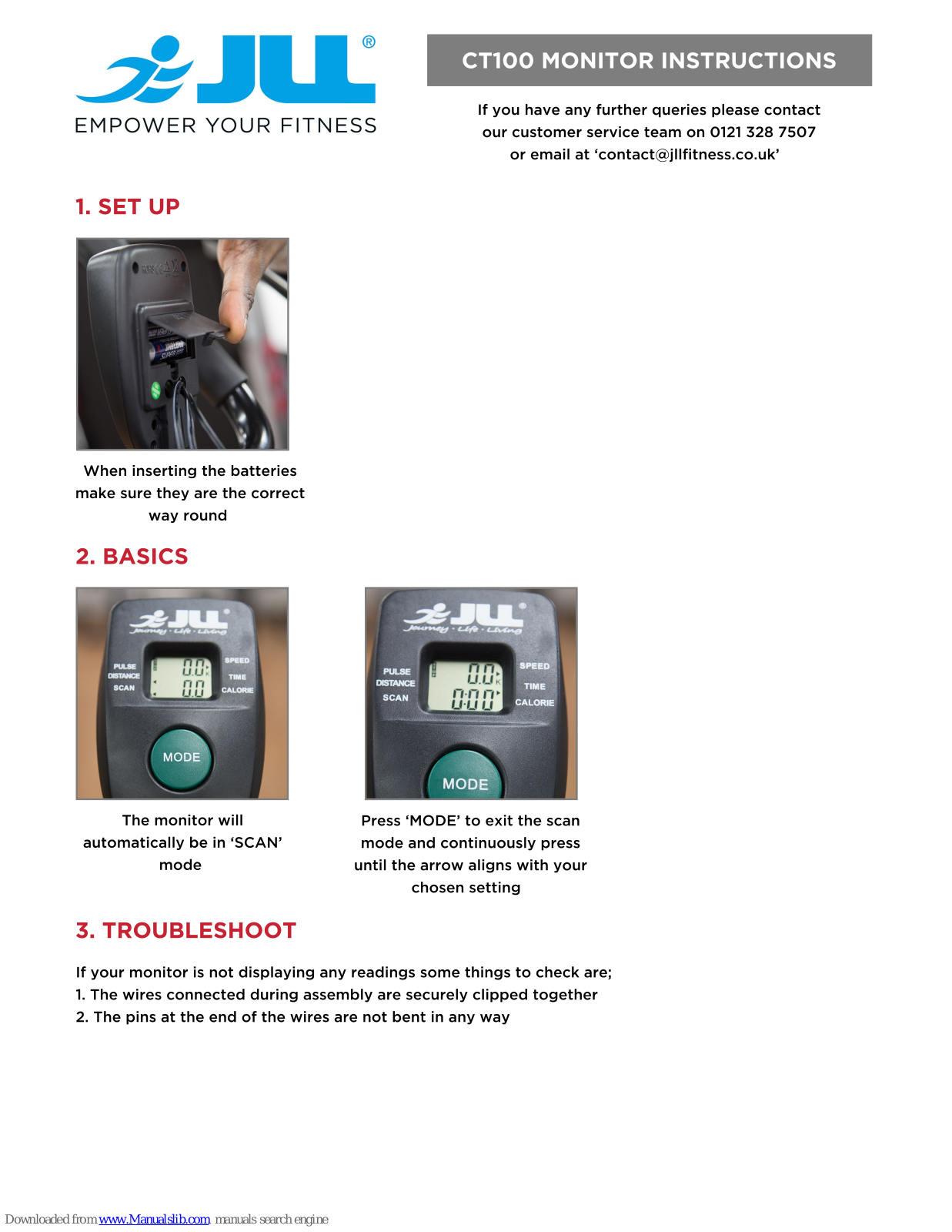 JLL CT100 Instructions Manual - ManualMachine.com