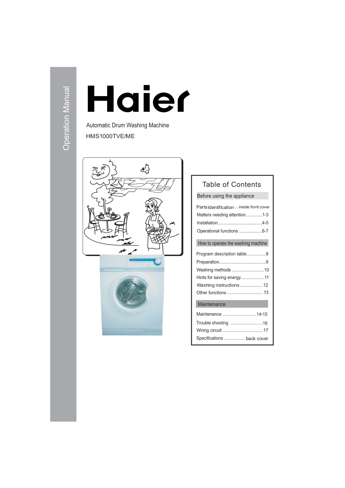 Haier HMS1000TVE-ME User Manual