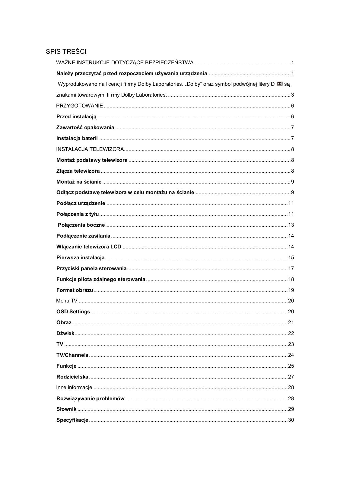 AOC L19WA81, L19WA91, L22WA81, L22WA91, L26WA81 User's Manual