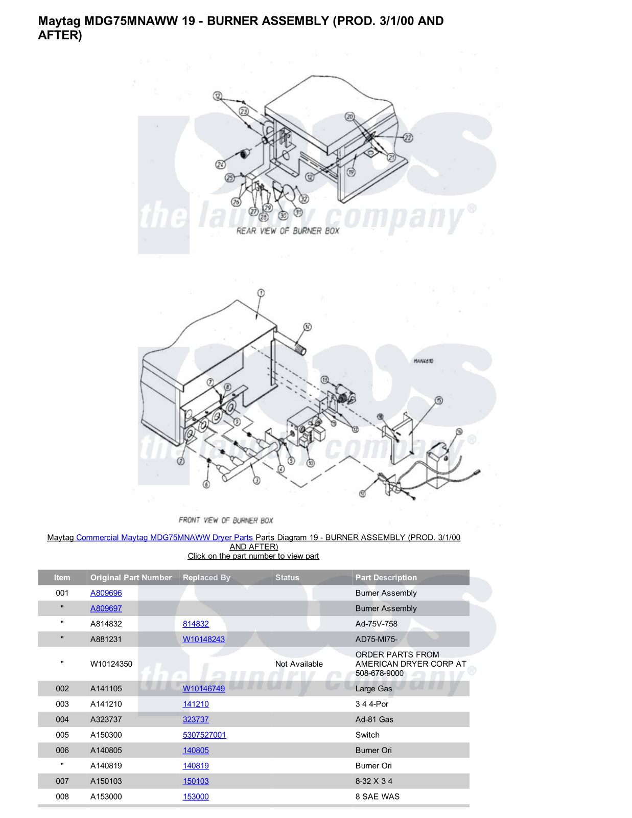 Maytag MDG75MNAWW Parts Diagram