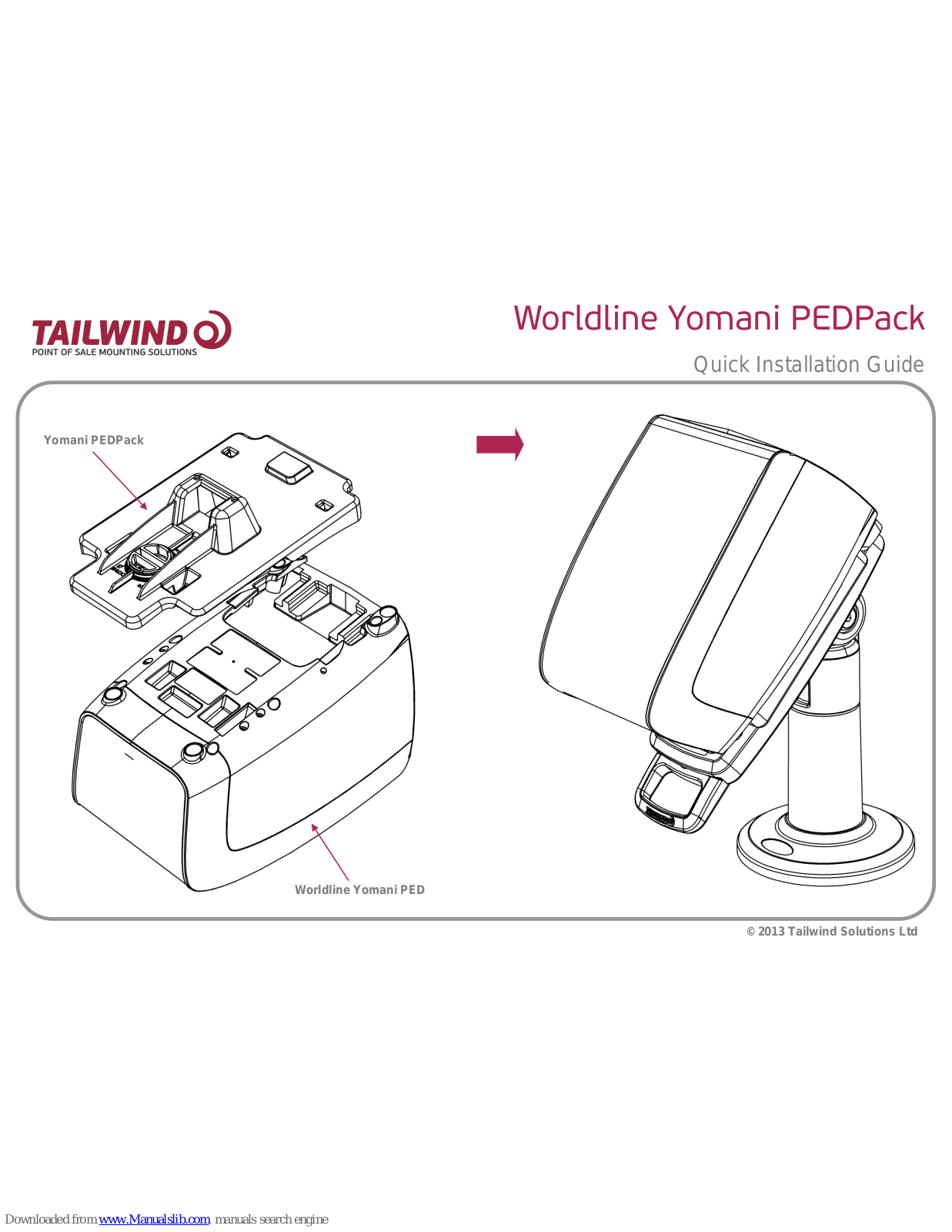 Tailwind Worldline Yomani PEDPack Quick Installation Manual - ManualMachine.com