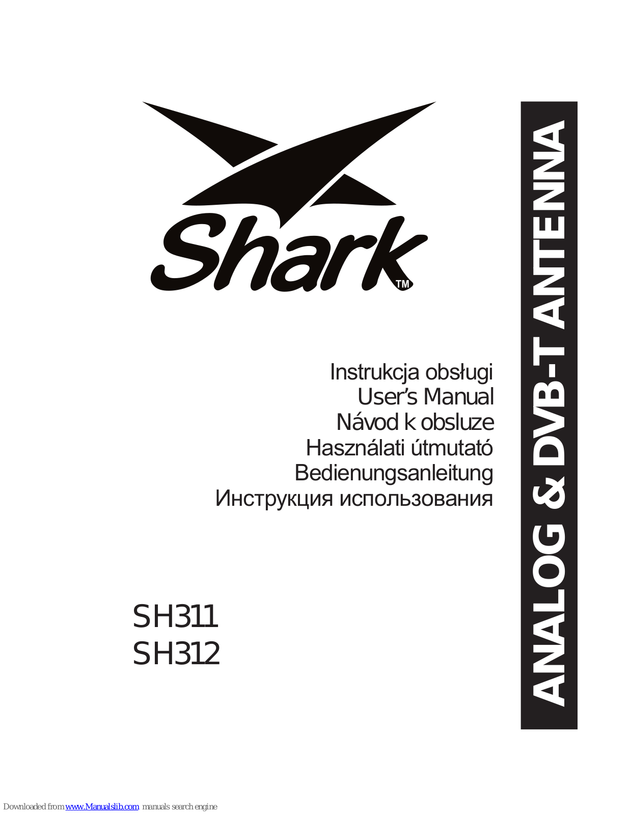 Shark SH312, SH311 User Manual