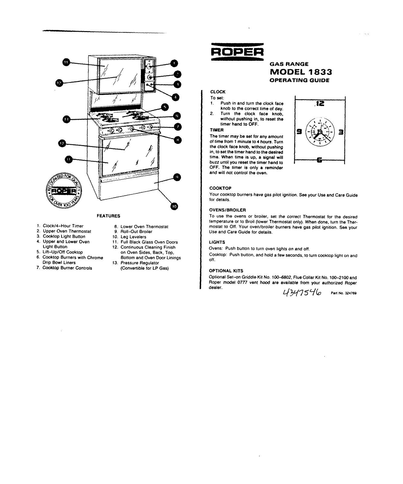 Roper 1833 Owner's Manual - ManualMachine.com