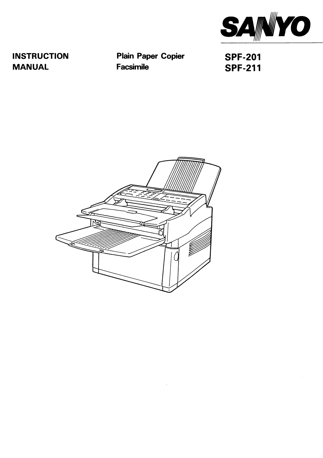 Sanyo SPF-211 Instruction Manual