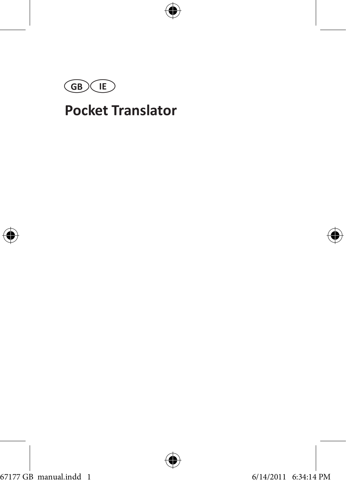 United Office Pocket Translator User Manual