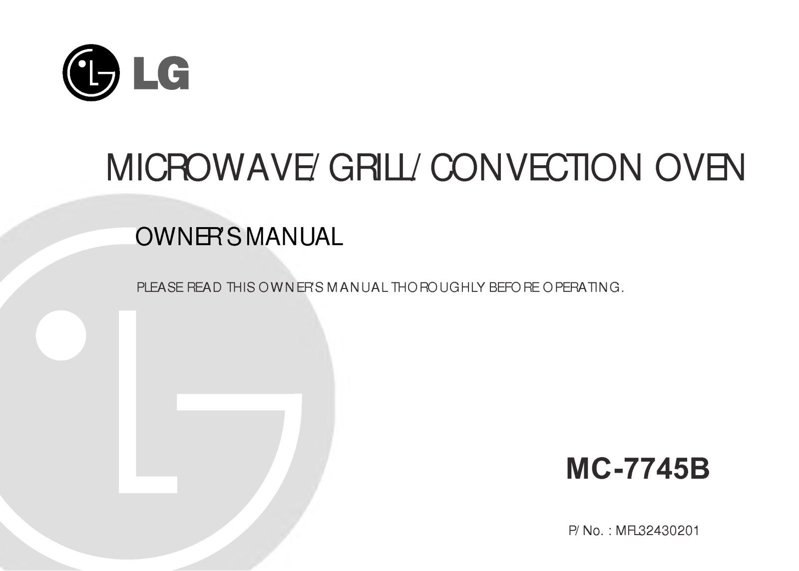 LG MC-7745B User Manual