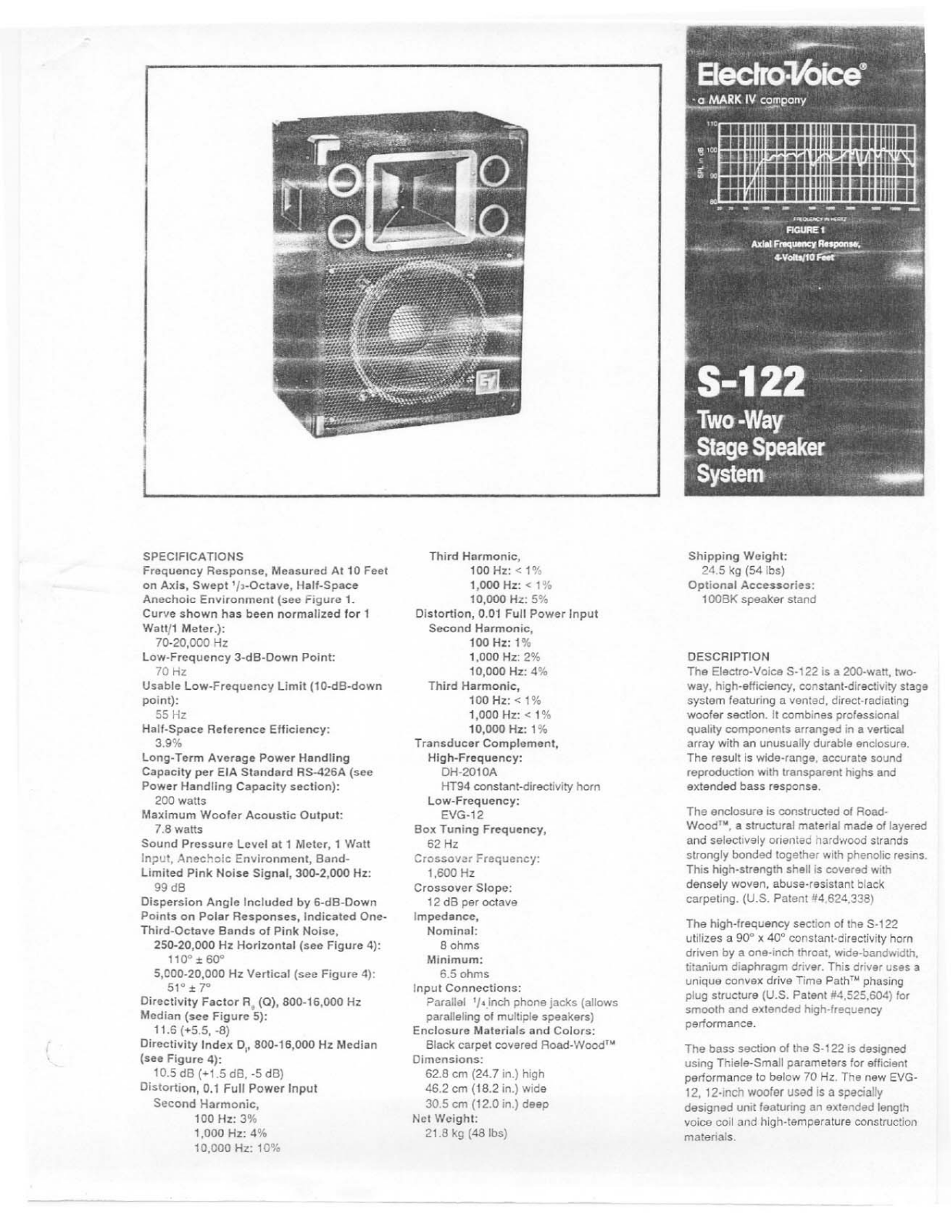 Electro-Voice S-122 User Manual